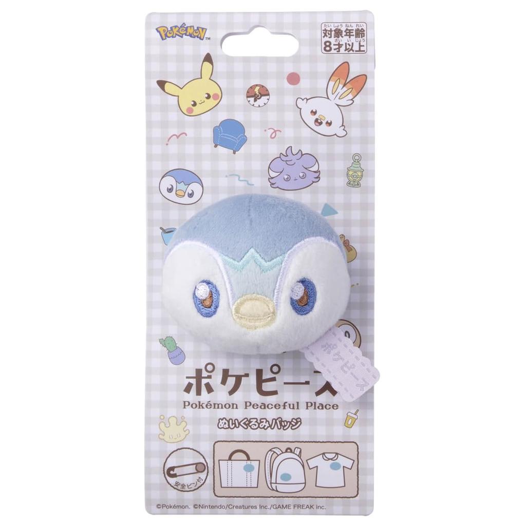 PokéPeace Plush Badge Piplup Plush Toy Width: Approx. 6cm