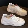 Women's Casual Shoes Leather White Shoes Women's 2025 New Breathable Student Board Shoes Women Sneakers White