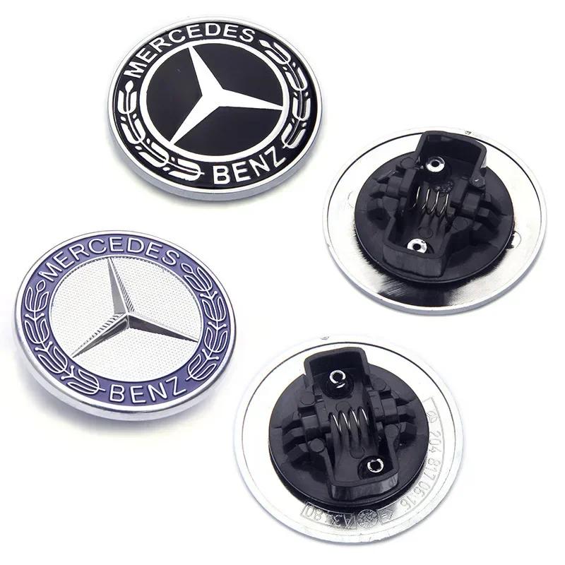Car Sticker Car Metal Flat Hood Emblem Front Badge Logo Sticker For Mercedes Benz W212 W213 W205 W177 W247 W176 CLS CLA CLK CLG
