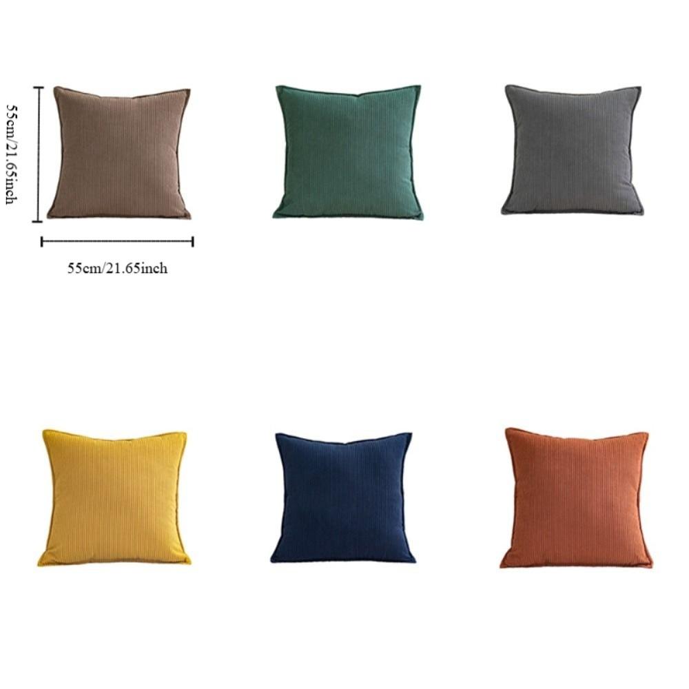 Square Corduroy Striped Throw Pillow Cover Japanese style Cushion Cover Sofa Pillowcase Couch
