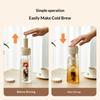 750ML Portable Manual Cold Brew Coffee Maker Press Type Iced Tea Infuser Pitcher With Removable Filter Summer Coffeeware Pot