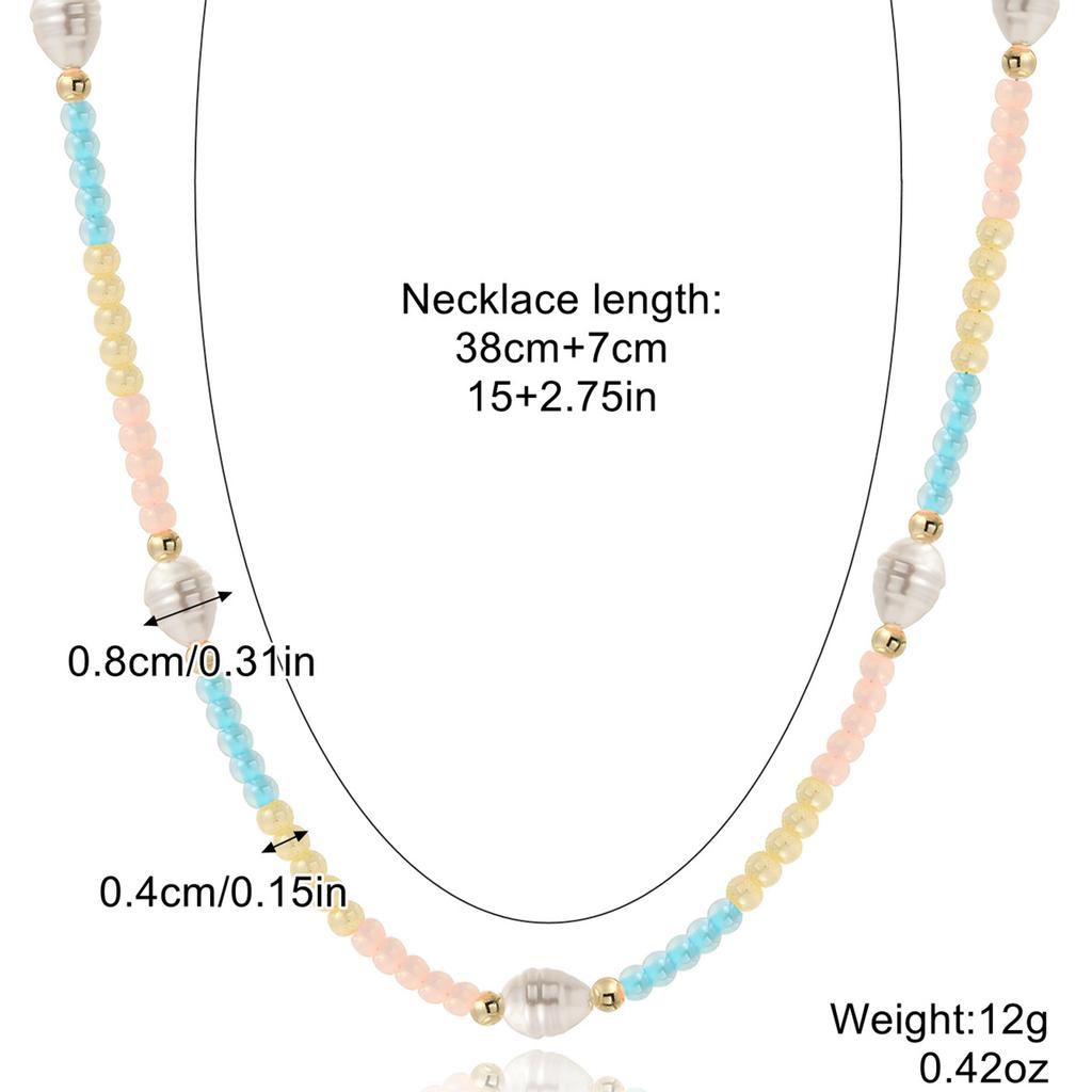 Ожерелье для женщин Ожерелья из бисера Женские сотни с высококачественным чувством не теряющего цвета Ожерелья из бисера ручной работы Ins Красочные ожерелья из бисера