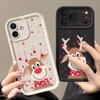 Cute Christmas Elk Pattern Case For iPhone 17 Air 16e 16 15 14 Pro Max 13 17 Pro Max 17 Pro 17 Shockproof Soft TPU Silicone Phone Cover Funda