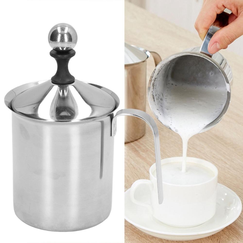 800ML Capacity Manual Milk Frother Stainless Steel Milk Foam Making Tool Coffee Making