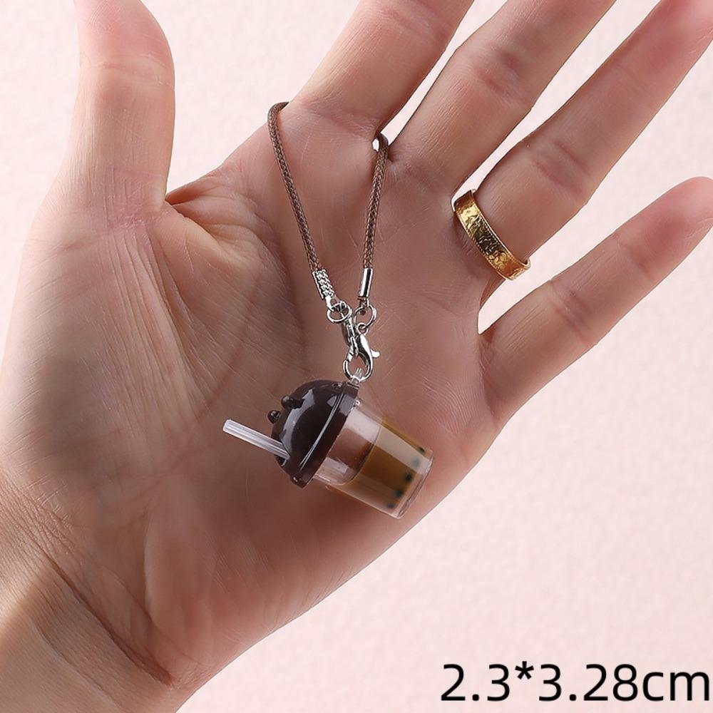 Миниатюрный брелок для сумки, брелок для ключей от машины с пузырьковым чаем, милый брелок в виде кофейной чашки для женщин и девушек