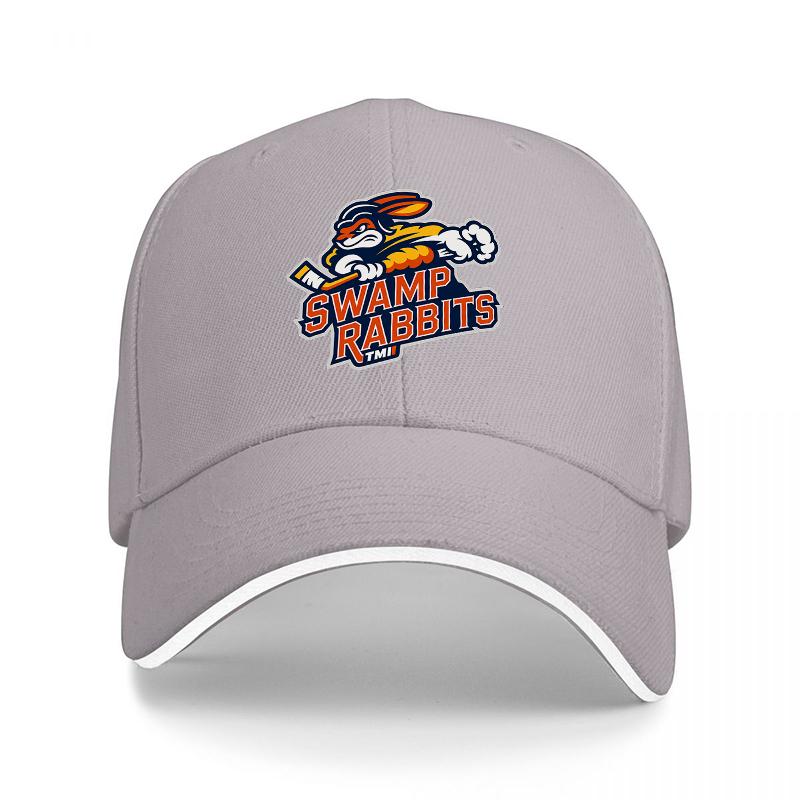 SWAMP RABBITS BASEBALL CAP BLACK ADJUSTABLE FIT TEAM LOGO EMBROIDERED HAT FOR Unisex AND Women SPORTS FAN ACCESSORY