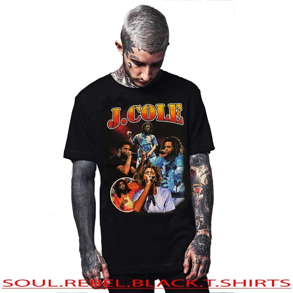 J COLE RAP HIP HOP BLASCK T-Shirt Men's SIZES