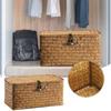 Wicker Storage Basket Woven Rattan Storage Laundry Basket With Lid