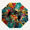 1pc Game Controller Pattern Automatic Open/Close Umbrella - Compact Travel Umbrella, 8-Rib Heavy-Duty Construction, Ideal Gift, Outdoor Acce