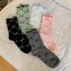 5Pairs Breathable Mid Tube Socks Thin Cotton Sweet Socks Women Cute Ruffle Bow Socks Streetwear