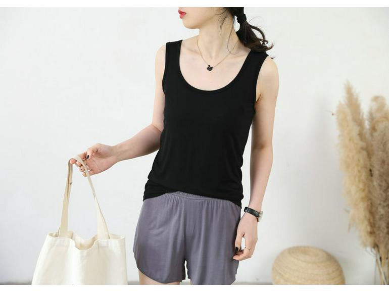 Plus Size Modal Cotton Double U-Neck Camisole for Women - Spring/Summer 2021