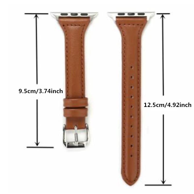 Тонкий кожаный ремешок для Apple Watch 9, ремешок 38 мм, 40 мм, 41 мм для IWatch 8, 7, 6, 5, 4, 3 SE, сменный ремешок на запястье, 42 мм, 44 мм, 45 м, ультра 49 мм