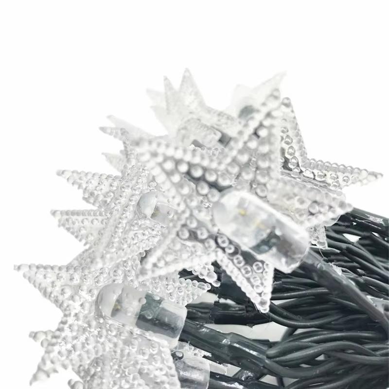 Светодиодная звезда фея солнечная лампа мощность светодиодная гирлянда гирлянда солнечные гирлянды сад рождество свадьба декор для улицы