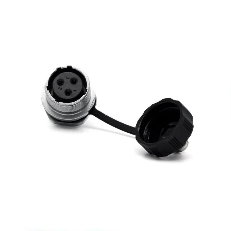 WEIPU WS16 TQ+ZM LED Light M16 Electrical Avaition Connector 2 3 4 5 7 9 10 Pin Adapter Male Plug Female Socket Rear Nut Seat