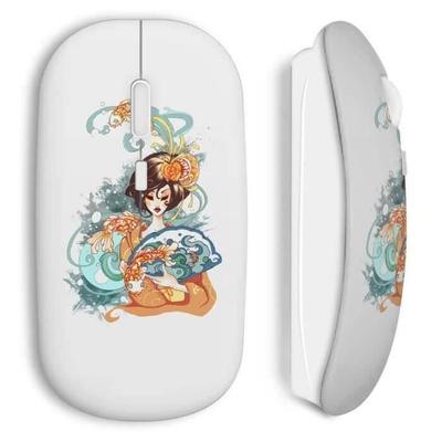 Souris Sans Fil - Geisha - Blanc - Compatible Mac Et PC - Clé USB Incluse - WiFi