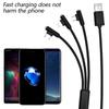 3 в 1 2.4A быстрая зарядка USB Type C на USB C / 8-контактный кабель для передачи данных нейлоновый плетеный кабель для мобильного телефона