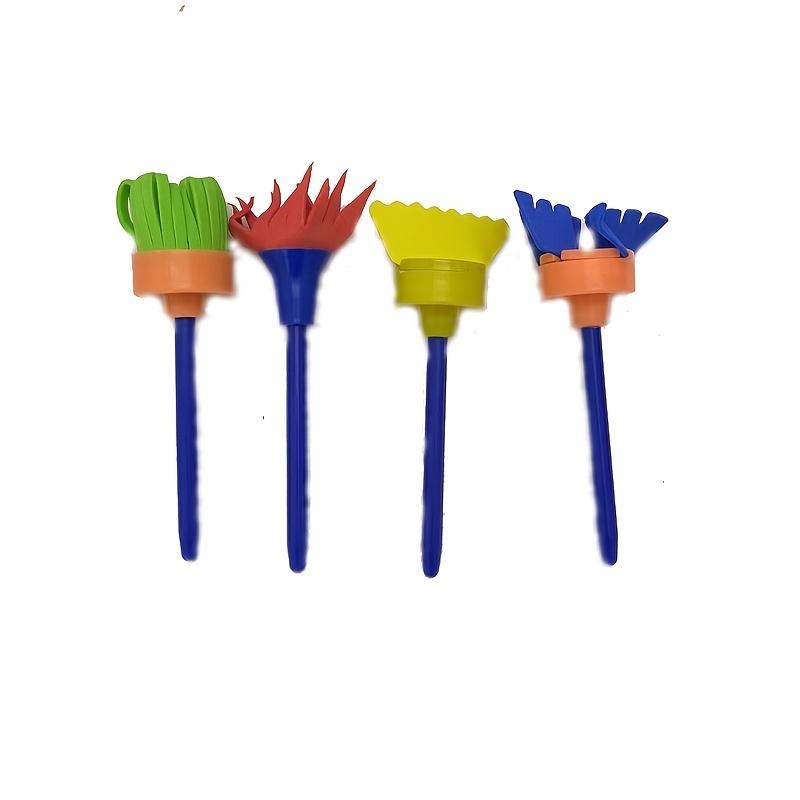 4 шт./компл., инструменты для рисования, игрушки для рисования, набор губчатых кистей с цветочным штампом, художественные принадлежности для детей, игрушки для рукоделия