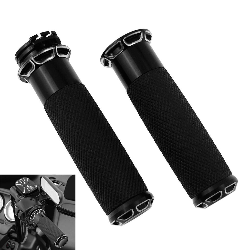 HDBUBALUS 1" 25mm Bike Handle Grip for Harley Sportster Softail Touring Dyna