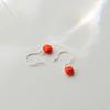 Persimmon Ruyi Earrings New Year's Trendy Earrings Red Small Earrings Persimmon Ear Hooks