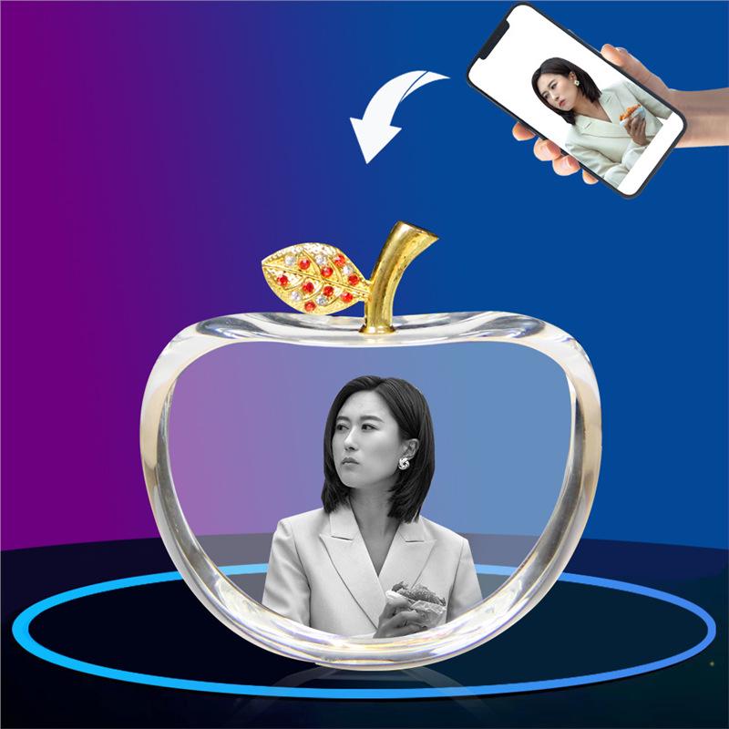 Светодиодная 3D-кристаллическая фотогравировка в форме сердца - Сделай сам Белый кристалл с лазерной гравировкой