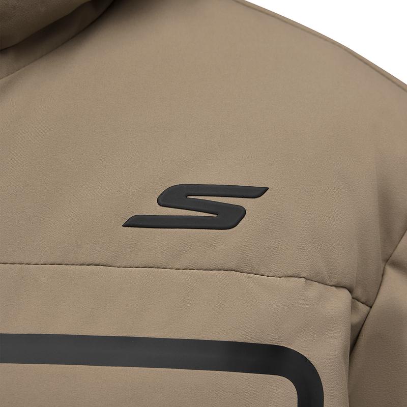 Skechers Удобная спортивная серия Теплая дышащая ветрозащитная пуховая куртка Мужская верхняя одежда P425M034-00YF