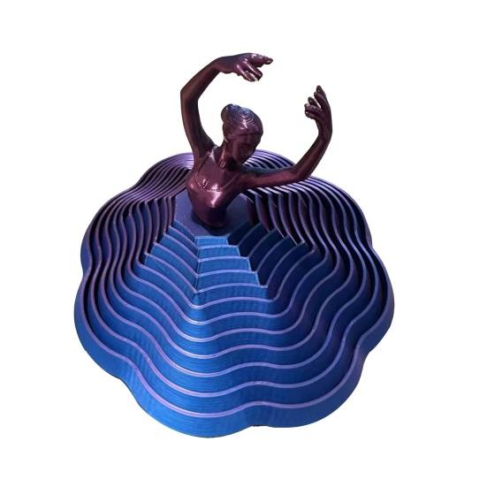 Вращающаяся балерина из 3D-печати, игрушка-спиннер, танцовщица балета, кинетическая настольная игрушка, расширенная сенсорная игрушка для снятия стресса для дома и офиса