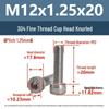 Yigu Fine Thread Knurled Socket Head Screws, 304 Stainless Steel, M3-M12