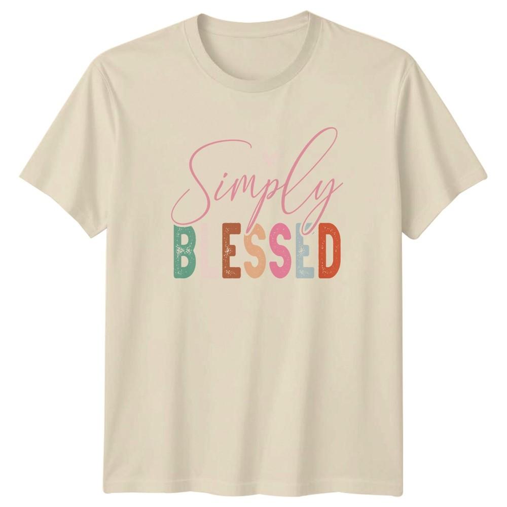 Simply Blessed Unisexs TShirt Boho Inspirational Lifestyle Mothers Day Gift