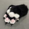 Furry Cosplay Costume Gloves Cartoon Cat Claw Mittens Kawaii Plush Cat Paw Gloves  Party