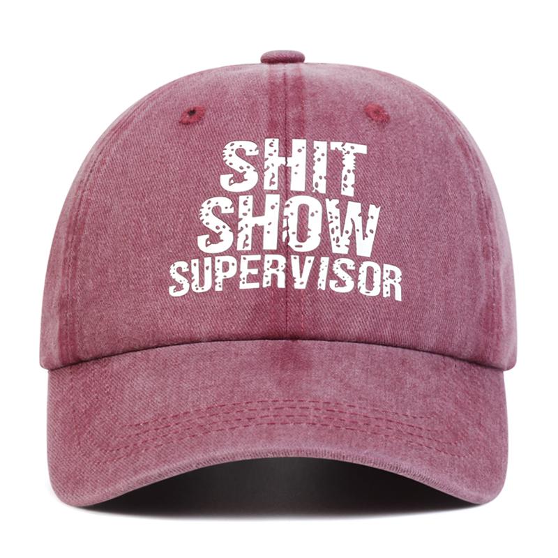 Унисекс Кепки Бейсболки с принтом SHIT SHOW SUPERVISOR Весна и Осень Уличные Регулируемые Повседневные Шляпы Солнцезащитная Шляпа