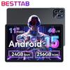 BESTTAB 2025 W90 11 Inch Tablet Android 15 ,24GB RAM 256GB Memory(2TB TF),Large Display Widevide L1,Octa-core T615, 8000mAh,5G WiFi,4G LET,18W