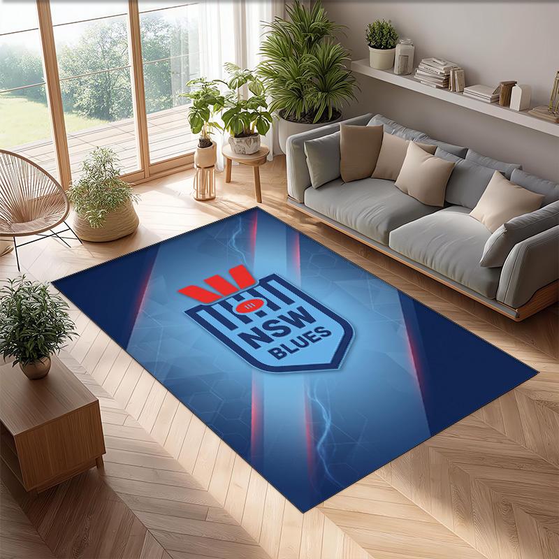 NSW Blues Crystal Velvet Carpet Soft Anti?Slip Floor Mat Comfortable Home Living Room Bedroom Decor Rug