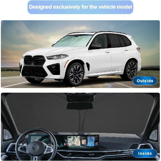 SXCY Применимо 2019-2023 2024 Bmw X5/X7 Козырек лобового стекла 2022 2023 2024 Аксессуары X5 2019-2022 2023 2024 X5 2019-2 Козырек 024 BMW BmwX5 Козырек УФ
