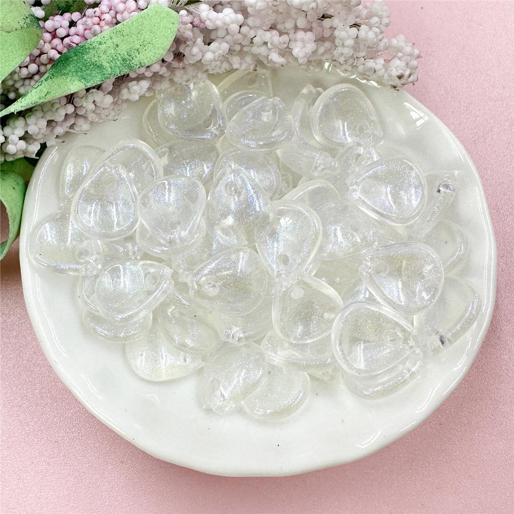 100 шт. ожерелье акриловые модные серьги ювелирные аксессуары изготовление ювелирных изделий браслеты 10,8*12,2 мм DIY лепестковые бусины капли воды