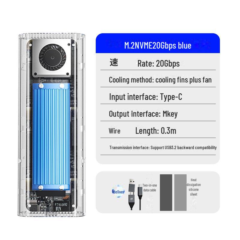 Orico USB4 M.2 NVMe Внешний корпус для SSD с совместимостью Thunderbolt 4/3 и охлаждением вентилятором