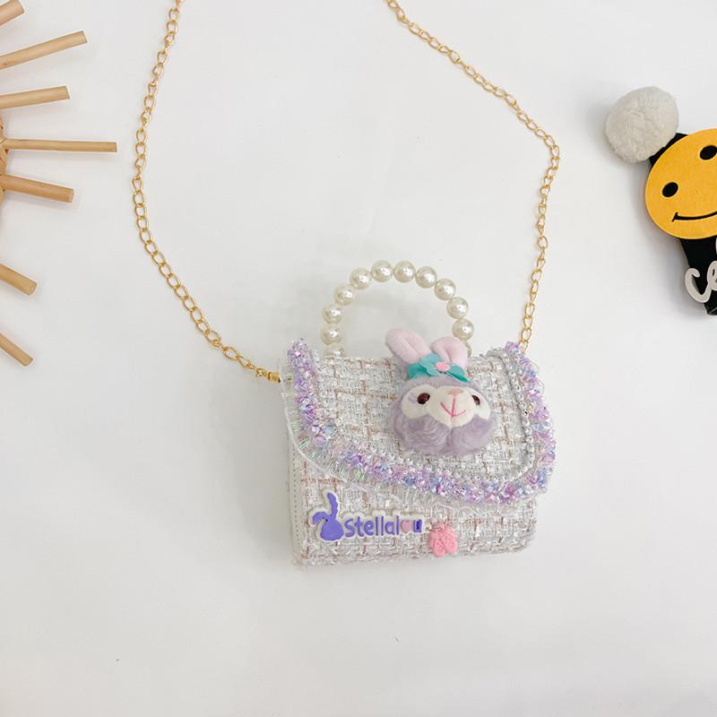 Kids Handheld Girls Shoulder Bag Cotton Linen Water Resistant Features Durable