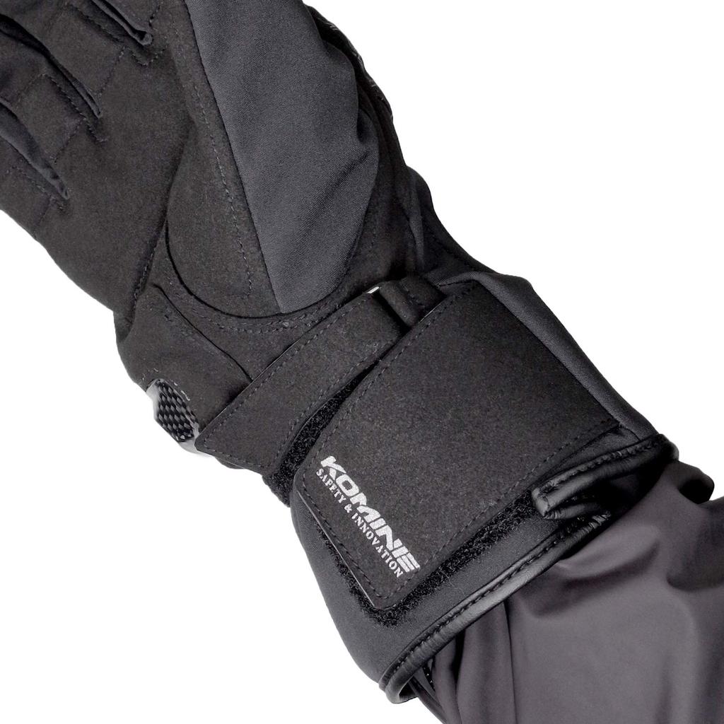 Мотоциклетные перчатки AIRGEL Winter Gloves Black L 1275 For Cold CE Stretch Carbon [Komine] GK-830 Весна, Осень, Зима, Водонепроницаемые, Защита,