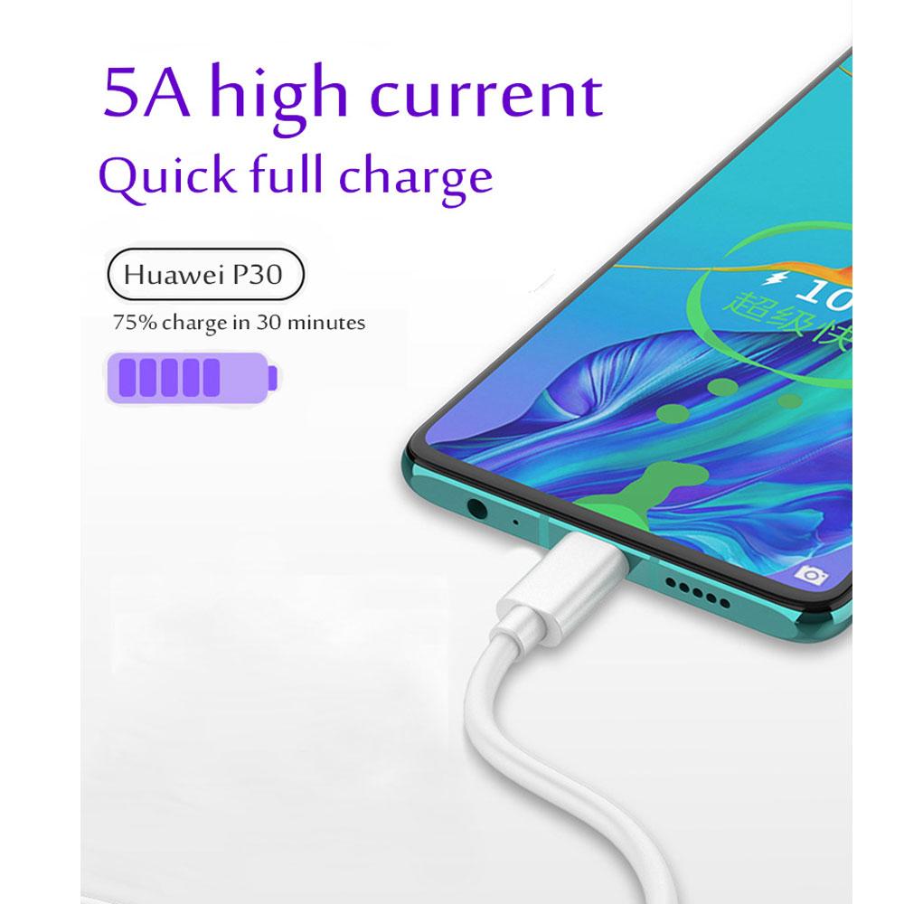 Xiaomi Кабель USB Type C 5A Быстрая зарядка Зарядное устройство для мобильного телефона Кабель данных Type C Для Samsung S20 S9 S8 Huawei P40 Mate 30 Xiaomi Redmi