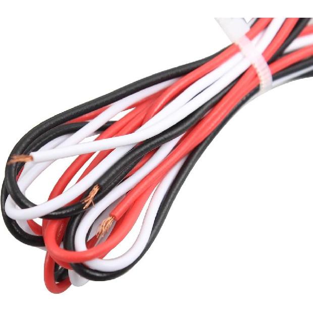 Universal Motorcycle Aluminum License Plate Frame w/LED Light Brake Tail Light, 7"×4"(OD) (Black-Red)