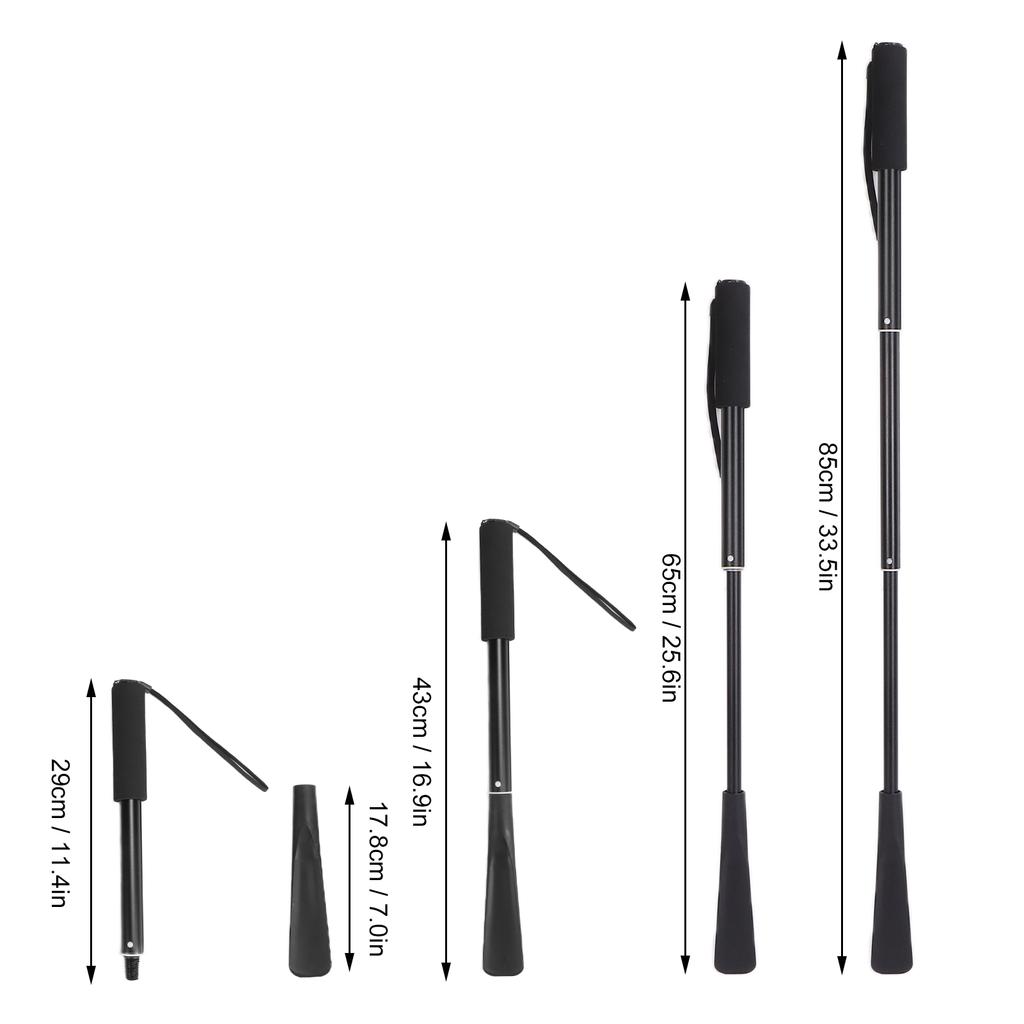 Long Handle Shoe Horn for Seniors Portable Retractable Long Handled Aid Tools for Wearing Shoes