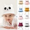 New Little Bear Gauze Bucket Hat for Kids - Spring/Summer Baby Sun Hat
