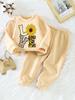 Girls Outfit Printed Long Sleeve Tops And Pants Children' Clothing Sets