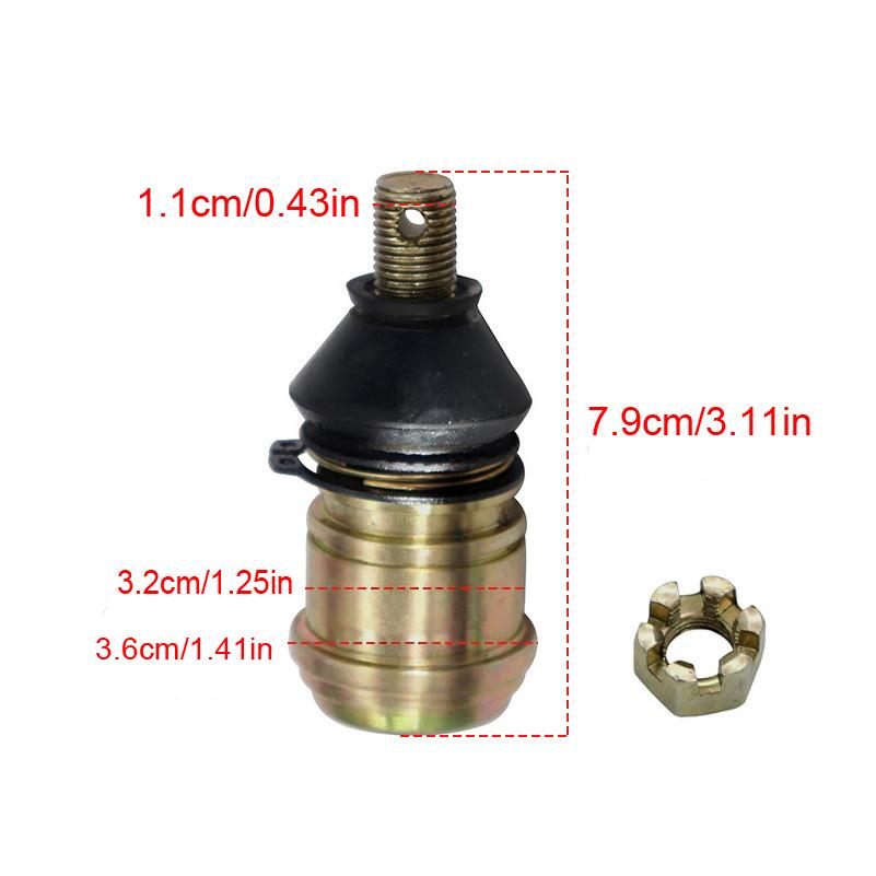 M12 Ball Head Suitable for China ATV UTV Kart Buggy Quad Wheel Accessories