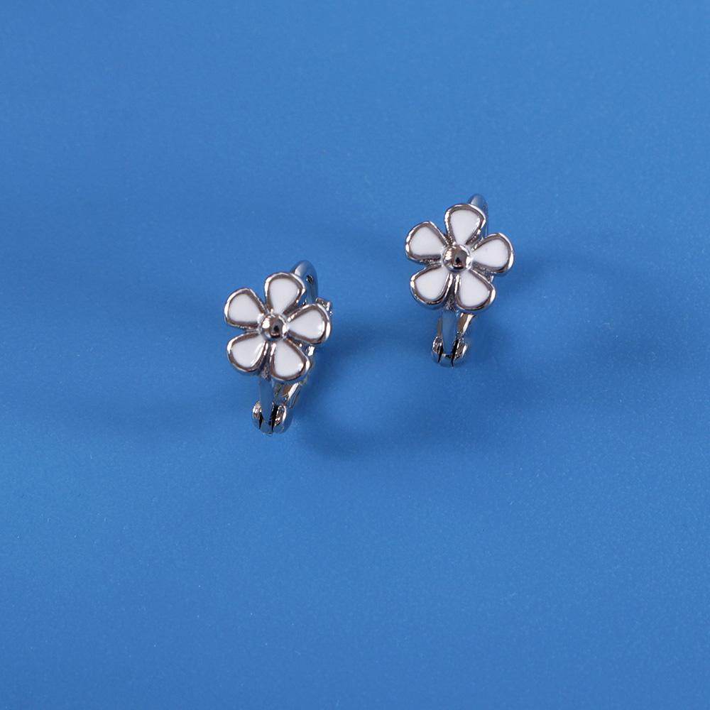 Jewelry Gold Color Geometric Flower Flower Ear Buckles Korean Style Hoop Earrings Women Earrings