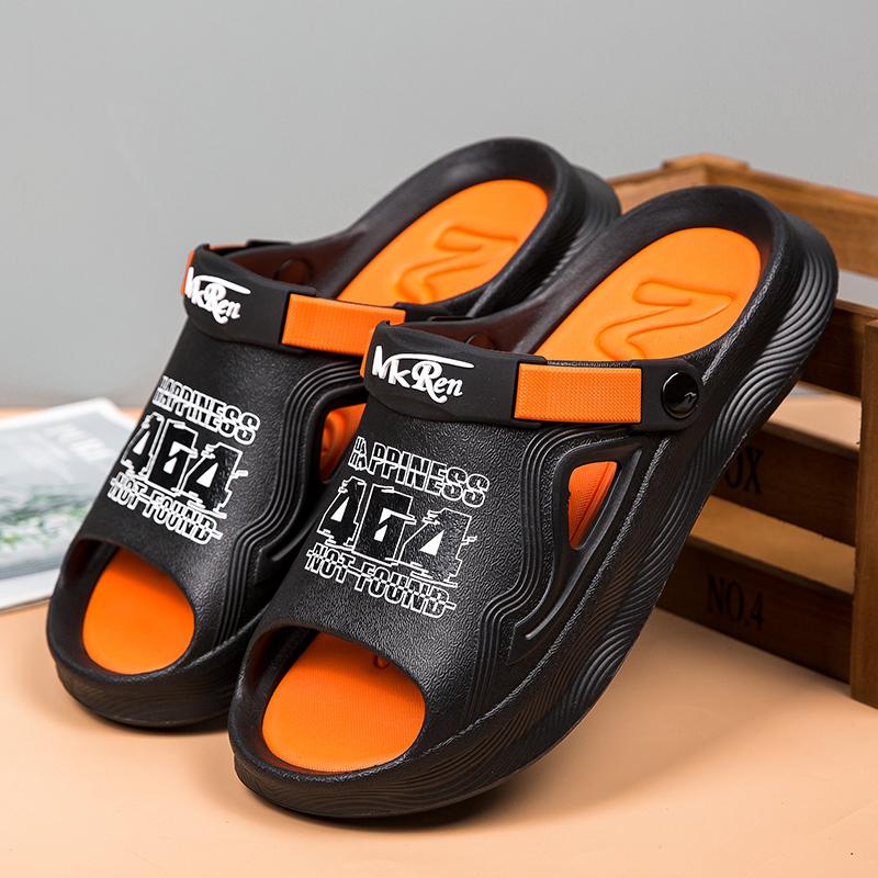 Fashion Summer Sandals Men's Slippers Couples Outdoor Slippers Beach Sandals Trendy One Word Garden Anti Slip Slippers Clogs