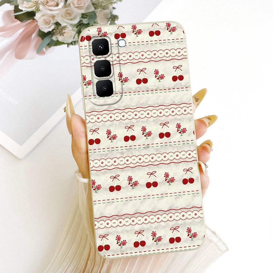 For Infinix Hot 70 X6895 Cute Cat Flower Cartoon Phone Case For Infinix Hot70 Soft Silicone Covers Bumpers