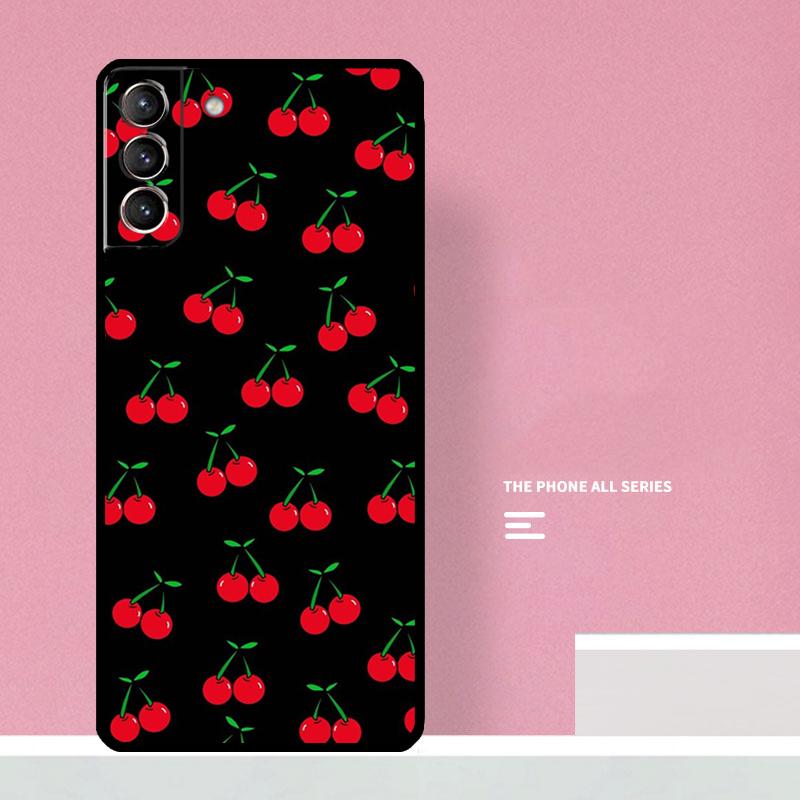 Чехол для телефона Food Fruit Red Cherry для Samsung Galaxy S26 S23 Ultra S20 S21 S22 S24 S25 Plus S10 S25 FE Cover Coque