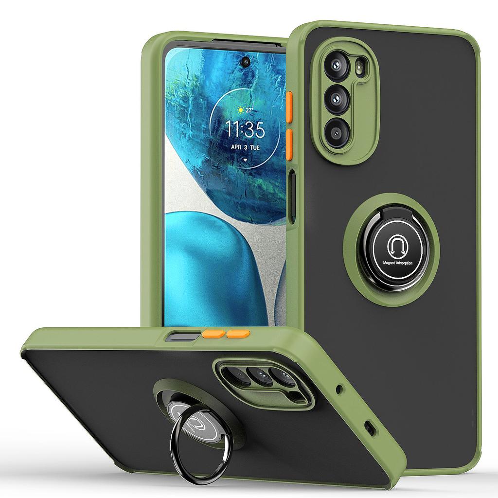 Держатель для кольца в виде модели, Жесткий чехол из ПК для Motorola Moto G52 G22 G31 G41 G42 G60 G60S G20 Moto G52, Ударопрочный силиконовый задний чехол