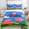 3pcs Peppa Pig Family Bedding Set-Perfect for Decorative Bedrooms, Guest Rooms, Living Rooms, Hotels-Ideal Gift for Fans, Travelers, Daily U