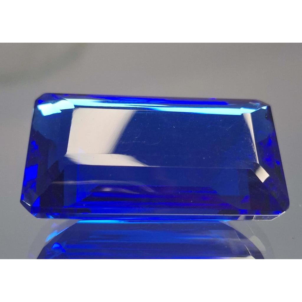 Natural Blue Tanzanite Emerald Cut 131-133 Ct Fabulous Certified Loose Gemstone